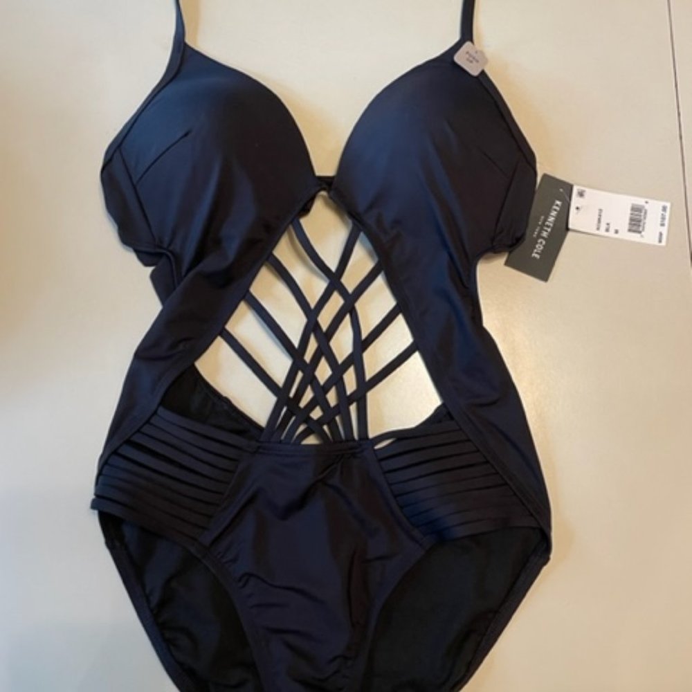 Black Women's One-piece swimsuit- medium